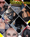354 Piece Punk Spikes And Studs Kit in 8 Sizes for leather crafting on clothing and accessories with various styles displayed