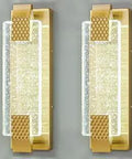 Modern Crystal Wall Sconce Lighting With Bubble Crystal Accents Gold LED Vanity Lights For Bathroom Hallway Bedroom And Living