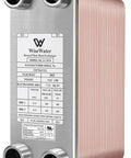 Heavy Duty Water To Water Plate Heat Exchanger 3x8 Inch With 50 Plates Copper Brazed Edges And 316L Stainless Steel Pro Grade Hydronic System Part