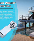 Marine Grade Door Hasp Anti Rattle Boat Latches With Turning Padlock Eye Mount 316 Stainless Steel Heavy Duty Hatch Latch for Yachts