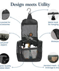 On The Go Shower Caddy Bag For Travel And Gym Quick Dry Mesh Hanging Toiletry Organizer with zipper and metal hook