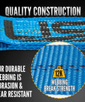 Heavy Duty 2 Inch Ratchet Straps 18 Feet Long Set Of 4 With J Hooks Blue Weather Resistant Webbing Beefed Up Tie Downs 3333 Lbs Working Load Limit Durable Construction For Heavy Hauls