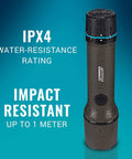 OneSource Rechargeable LED Flashlight Beaming Up To 1000 Lumens, Water Resistant Heavy-Duty Camping Light with IPX4 rating