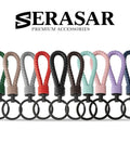 Premium Leather Keychain With Stainless Steel Ring And Extra Key Rings For Cars, Motorcycles, Bicycles in various colors
