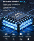Slick Industrial Mini PC With An Eighth Gen Intel Core I5-8260U Chip Paired To A Full 16GB DDR4 Kit And Blazing 512GB Solid State Drive For Dead Simple Windows 11 Pro Tasks Inside A Totally Silent Fanless Build That Just Gets The Job Done Right, showcasing the i5-8260U processor with circuitry details.