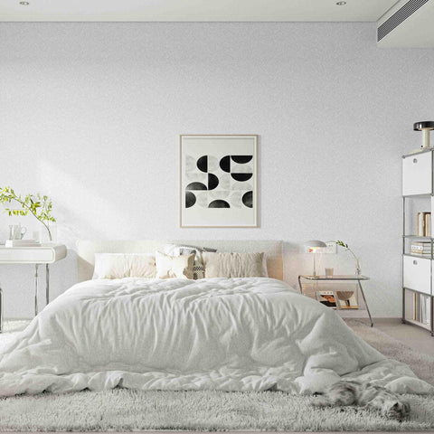 White Peel And Stick Wallpaper 15.7 By 393.7 Inches Silk Textured Contact Paper For Cabinets And Walls Self Adhesive Removable Waterproof Vinyl Covering DIY Friendly Easy To Cut And Apply For Bedrooms And Living Rooms