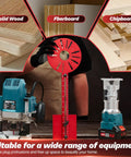 Universal Router Milling Groove Bracket Dope Woodworking Jig for circular milling and trimming fits most trim routers