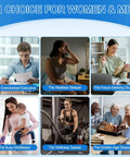 Collage showing diverse people using 12-In-1 Lithium Orotate Mood Support for stress relief and brain health.