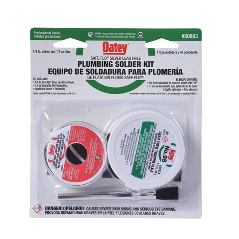 Lead Free Silver Safe Flo Solder Kit With One Quarter Pound Wire Solder Tinning Flux Abrasive Cloth And Application Brush