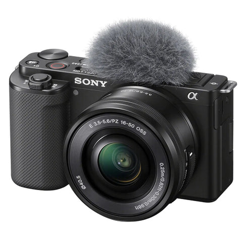 ZV-E10 Mirrorless Camera Bundle With 16 to 50mm Kit Lens And Forty Piece Accessory Bundle Including 64GB SD Card LED Light