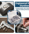 Badass 164 Pieces Semicircle Woodruff Key Assortment Set Includes 2 To 10 Mm Heavy Duty Carbon Steel Drive Keys For Flywheel Shaft Crank Fix Jobs On Cars And Motorcycles That Work Perfectly Every Single Time Guaranteed. Carbon steel woodruff keys in assortment box, 2-10 mm, for shaft and flywheel repair.