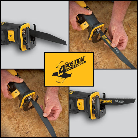 20V Max XR Cordless Reciprocating Saw Brushless Compact Design With 2.5x More Runtime Variable Speed Pivoting Head LED Light And Tool