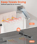 Heavy Duty 28 Inch Double Towel Bar Wall Mount Towel Rack For Bathroom SUS304 Stainless Steel With Brushed Nickel Finish