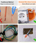Comparison of traditional wires and Lever Wire Connectors Kit 60 Pieces With 2 Port 3 Port 4 Port 5 Port Push In Wire Nuts For AWG 28 12
