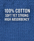 Blue 100 Percent Cotton Huck Towels For Window Cleaning Bulk Pack Ten Pound Box Highly Absorbent Glass Cleaning Rags Detail