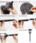 Assembly instructions for Six Pack Solar Powered Pathway Lights Waterproof Warm White Outdoor Lighting For Lawn Patio Yard Walkway Deck And Driveway Auto On At Dusk Off At Dawn No Wiring.