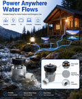 1000W Portable Micro Hydroelectric Generator With Water Turbine, Dual 110V And 220V Output by a cabin with electronic devices