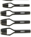 Arch Punch Set, 7 Piece, 1/4 In To 1 In, Heavy Duty Forged Steel shown in a vertical arrangement