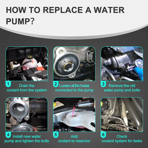 Step-by-step guide showing how to replace Top Shelf Inverter Electric Water Pump Assembly Matching G9020 47031.