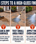 3 steps to apply Heavy Duty High Gloss Wet Look Paver Sealer For Concrete And Brick Walkways One Gallon.