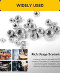 Rock Solid 120 Pcs SAE Nylon Insert Lock Nuts Assortment Kit featuring stainless steel lock nuts for industrial and automotive use.
