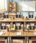 Classroom Table Numbers 1 Through 10 With Stands Group Cards For Easy Teacher Management Back To School Decor Team Labels And Signs