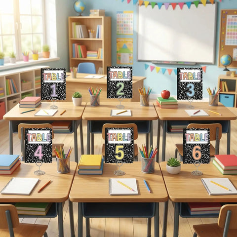 Classroom Table Numbers 1 Through 10 With Stands Group Cards For Easy Teacher Management Back To School Decor Team Labels And Signs