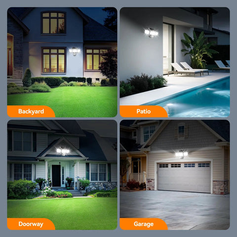 Rock Solid Outdoor Solar Flood Lights With Motion Sensor And 168 Led, Sick 3500 Lm Brightness, Heavy Duty 3 Head Design For Yard Security, Tough As Nails Waterproof, Legit Awesome For Porch Or Driveway, 4 Pack
