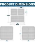 Dimensions of 48 Sheet Window Screen Patches Repair Kit With Four Size Tape Set Fiberglass Adhesive for Quick No Tools Needed Fixes
