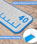 40 Inch EVA Foam Fish Ruler With Self Adhesive Backing For Boats And Kayaks Non Skid Surface on wooden deck