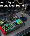 All In One Podcast Studio Bundle With Live Sound Mixer And 3.5mm Condenser Microphone P15 for PC and phone setup view