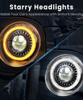 Ultra Bright 7 Inch LED Headlights For Jeep Wrangler And Fullsize Trucks Anti Glare Round Hi/Lo Beam 16000lm High / 8000lm Low