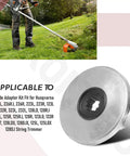 Beefed Up Blade Adapter Kit With Thrust Washer Plate Nut And Wrench For 128R 223L 223R 128LD 128RJ 128L 226RJ shown in use