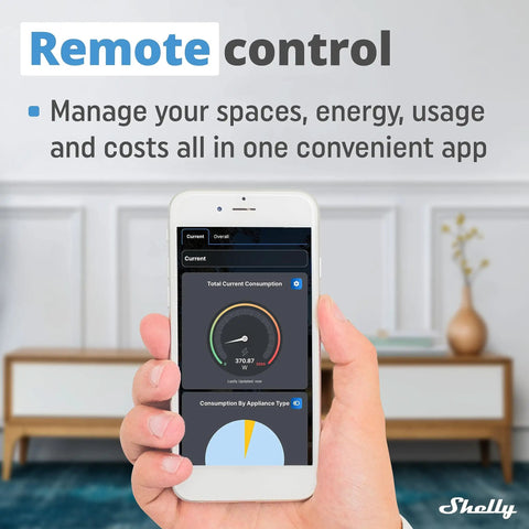 Smart Plug With WiFi And Bluetooth Power Metering, Remote Control And Countdown Timer, smartphone app interface shown