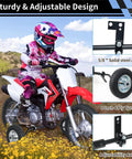 Dirt Bike Training Wheels Set For 50cc Mini Bikes with kid riding Honda CRF50, steel axle, 8 inch ply tire, adjustable axle