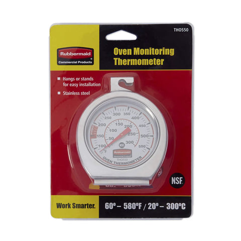 Stainless Steel Monitoring Thermometer For Oven, Grill And Smoker 60 To 580 F Range Food Safe Easy Read Dial Ideal For Restaurant Or Home Cooking Everyday, in packaging.