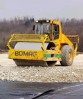 Construction site with Tough As Nails Heavy Duty Landscape And Driveway Fabric 13x115 Ft Weed Barrier installed under gravel