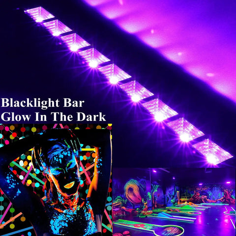Three Pack 36W Black Light Bars With 5Ft US Plug And On Off Switch For Glow Party Stage Lighting Easy To Use
