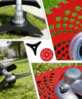 Brush Cutter Blade Set With 9 Inch 36 Teeth Carbide Tipped Blade And 10 Inch 3 Teeth Carbon Steel Blade Universal Adapter Kit