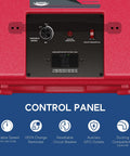 Control panel of Pro Grade Heavy Duty Air Scrubber With 3 Stage Filtration Stackable Negative Air Machine For Industrial And Commercial Use MERV 10 Plus HEPA And Activated Carbon Filters Red Air Cleaner For Odor Smoke Dust And Particles