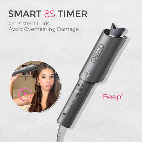 Automatic Rotating Curling Iron for Effortless Beachy Waves, CurlPRO Wand With Ionic Technology and Smart 8S Timer feature