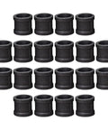 20 Pack Three Quarter Inch Rustic Industrial Black Malleable Iron Pipe Coupling Sockets For Pipe Shelves And Furniture Building DIY Projects Home Decor Hardware Vintage Style