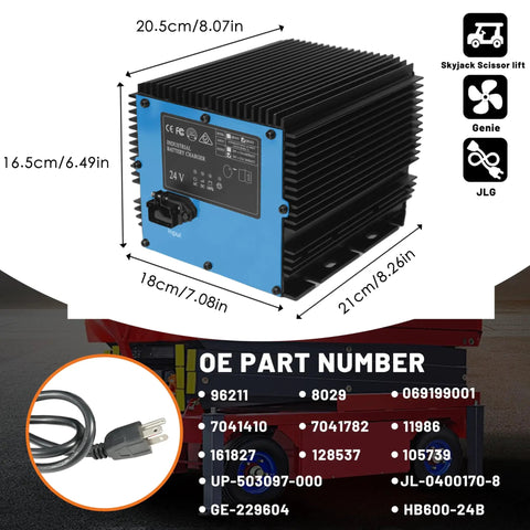 Top Shelf Heavy Duty 24 Volt 25 Amp Automatic Battery Charger For Scissor Lifts Rock Solid Smart Charging With Seamless Shutdown And Beefy Daily Job Site Reliability