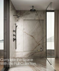 Modern bathroom featuring Awaken G110 Three Function Showerhead With Wall Mount, Oil Rubbed Bronze Finish installed