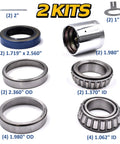 Beefed-Up Heavy Duty Boat Trailer Bearing Kit With Greaseable Protectors For 1-1/16 And 1-3/8 Hubs, bearing and seal kit