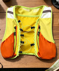 Trail Ready Hydration Running Vest With Lightweight Pack, Breathable Mesh Back Ventilation, Reflective Pockets, Ergonomic Fit