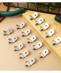 Heavy Duty L Shape Shelf Brackets Pins Set For Kitchen Cabinets Bookcases And Closets Durable Nickel Plated Metal Pegs