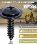 Close-up of 50 Pack Fender Liner Screws For Honda Acura BMW Wheelhouse Splash Shield SEMS Phillips Truss Head