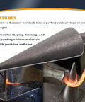 1 Inch Blacksmith Hardy Tool Cone Mandrel For Anvil Or Vise in use forging metal conical shapes on anvil.