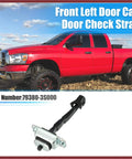 Front Left Door Hinge Check Arm Stop Strap For Sonata 2011 2015 Replacement Part OE 79380 3S000 with red truck background